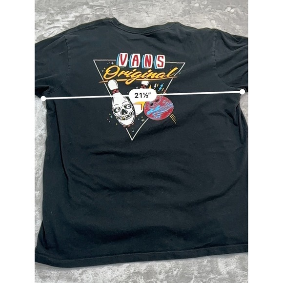 Vans T Shirt Mens XL Black Original Classic Style Short Sleeve Crew Neck EUC - Picture 7 of 9